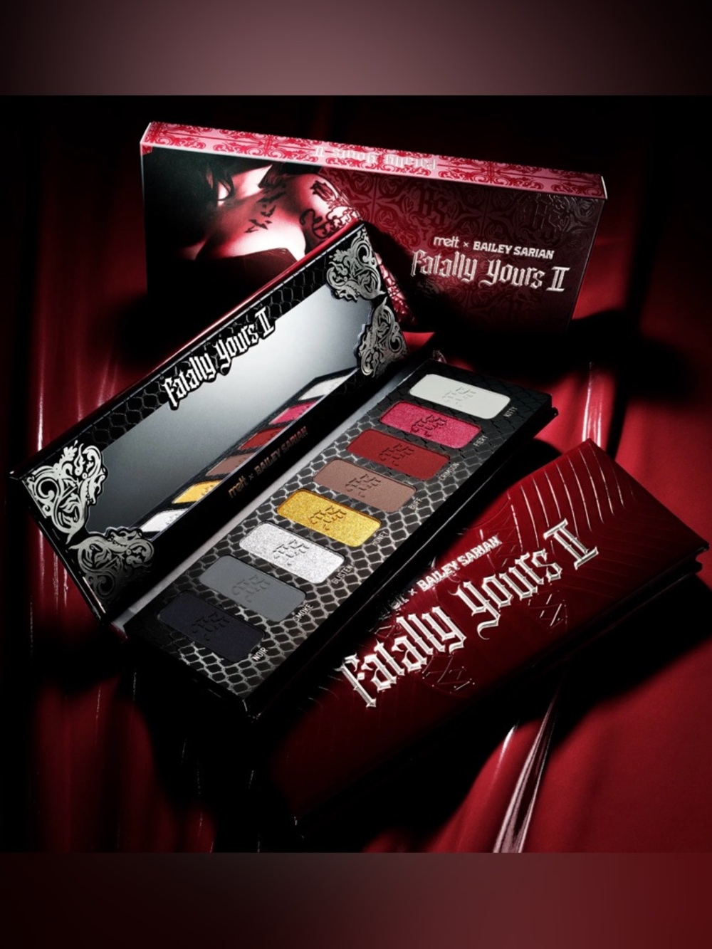Melt Cosmetics x Bailey Sarian Fatally Yours II Palette- pigmented, sultry, LE